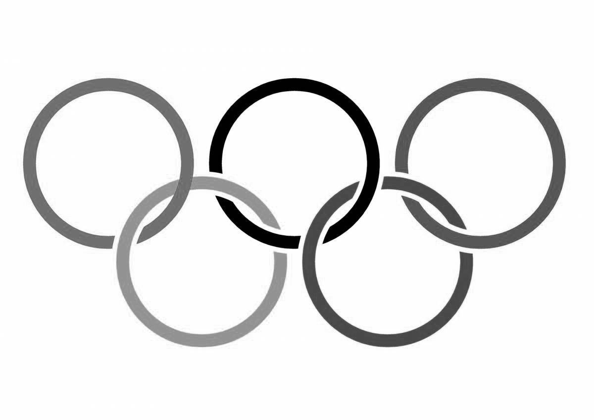Fun coloring of the Olympic rings for children