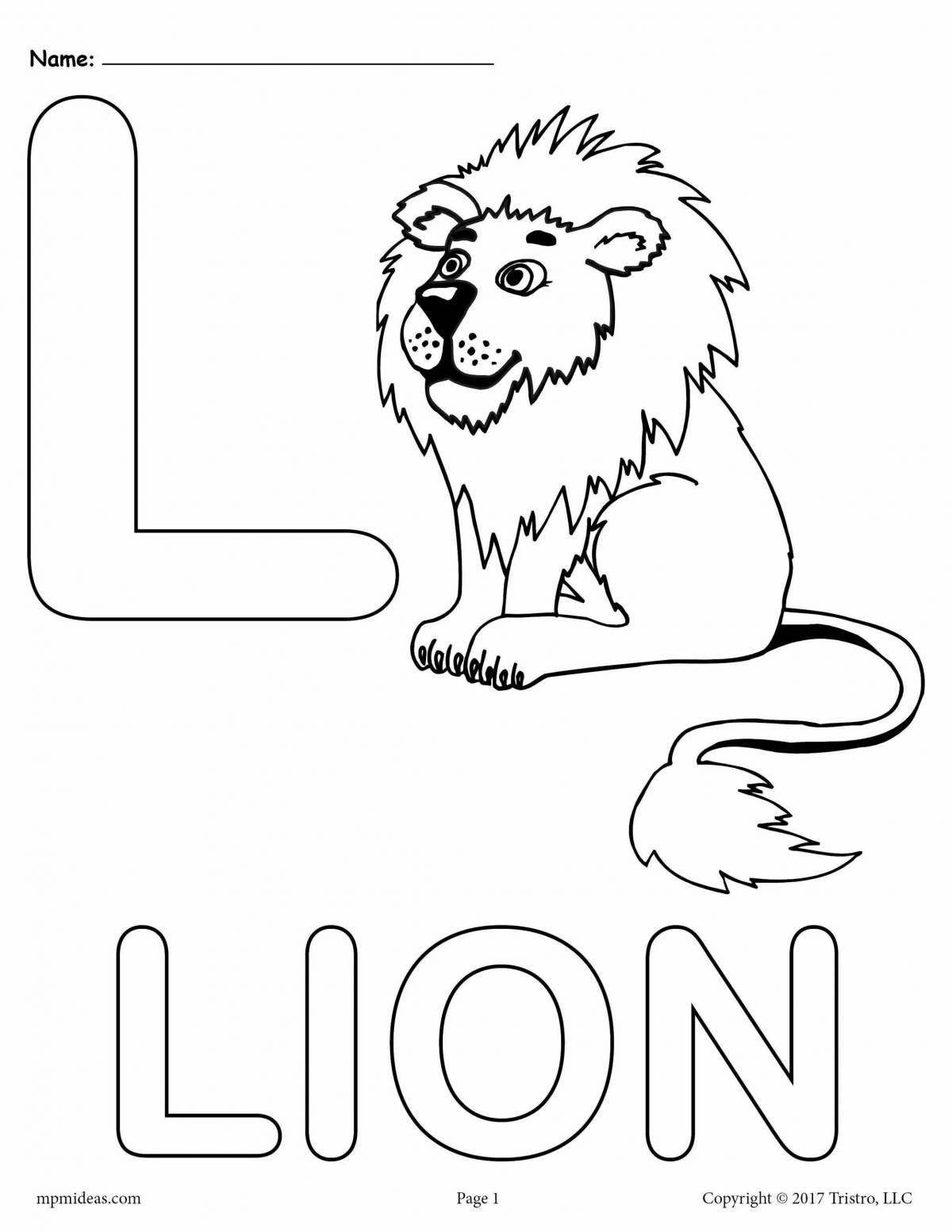 A fun coloring book with the letter l for the little ones