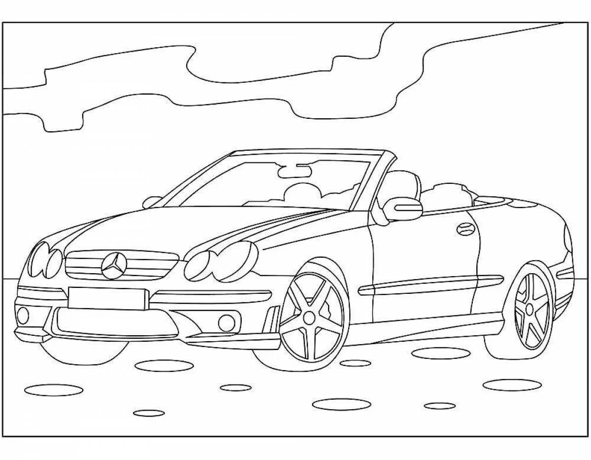 Amazing coloring book for kids mercedes