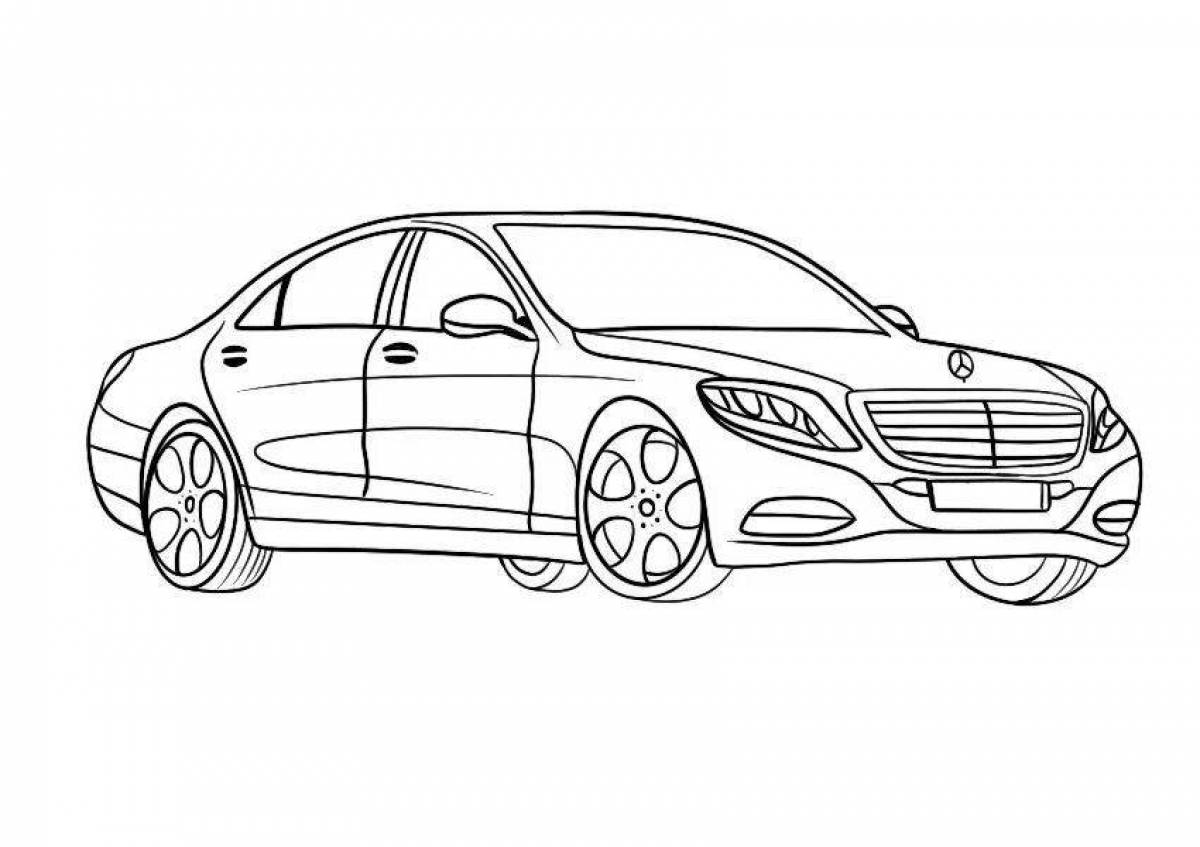Exquisite mercedes coloring book for kids