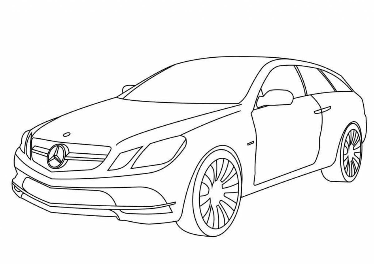 Animated coloring book for kids mercedes