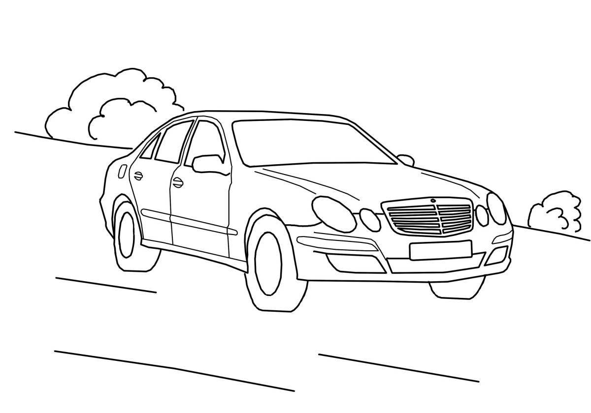 Intriguing coloring book for kids mercedes