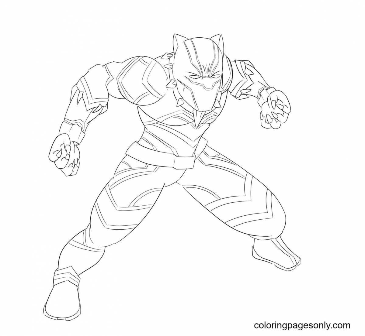 Black panther coloring book for kids