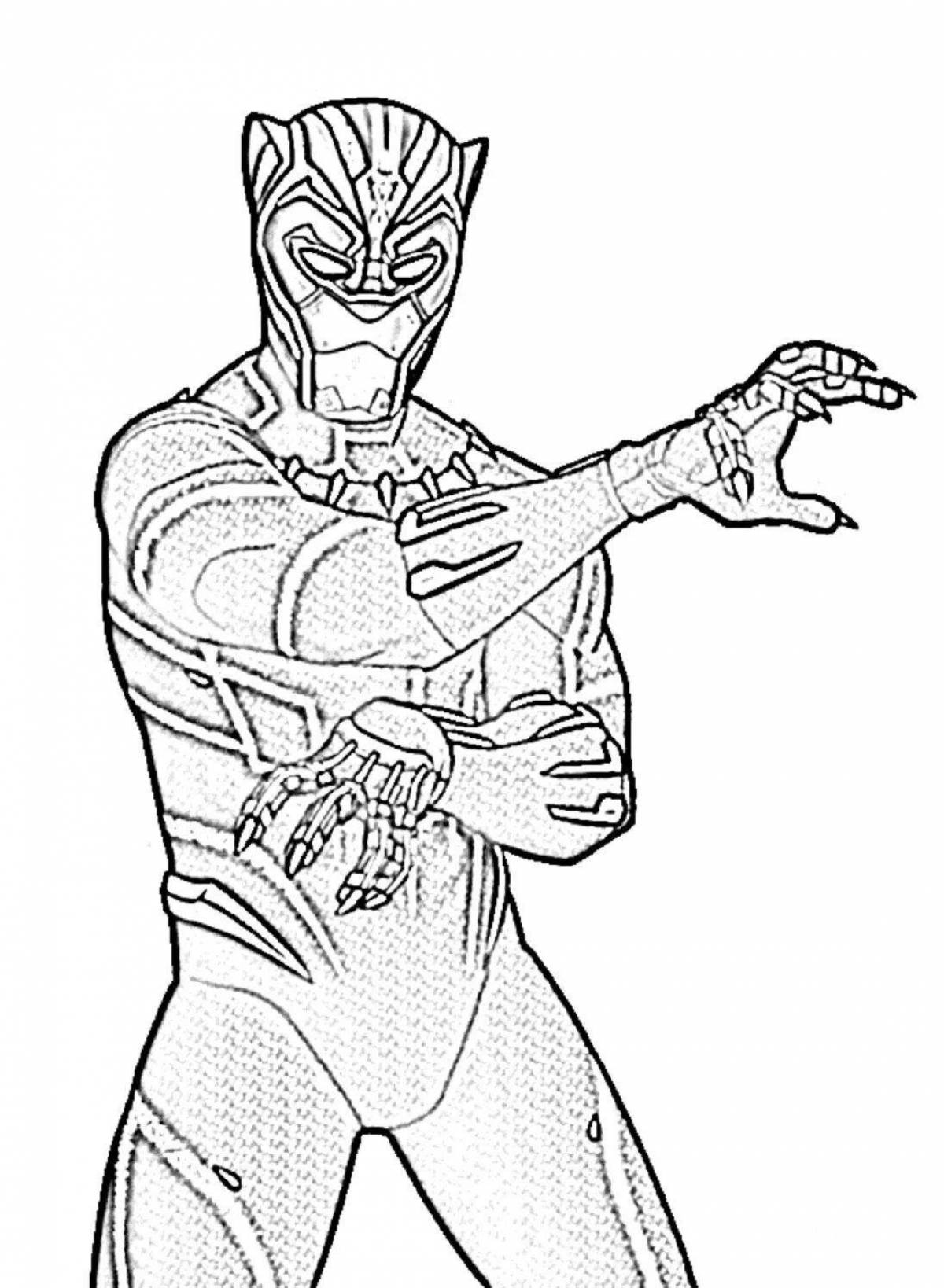Tempting black panther coloring book for kids