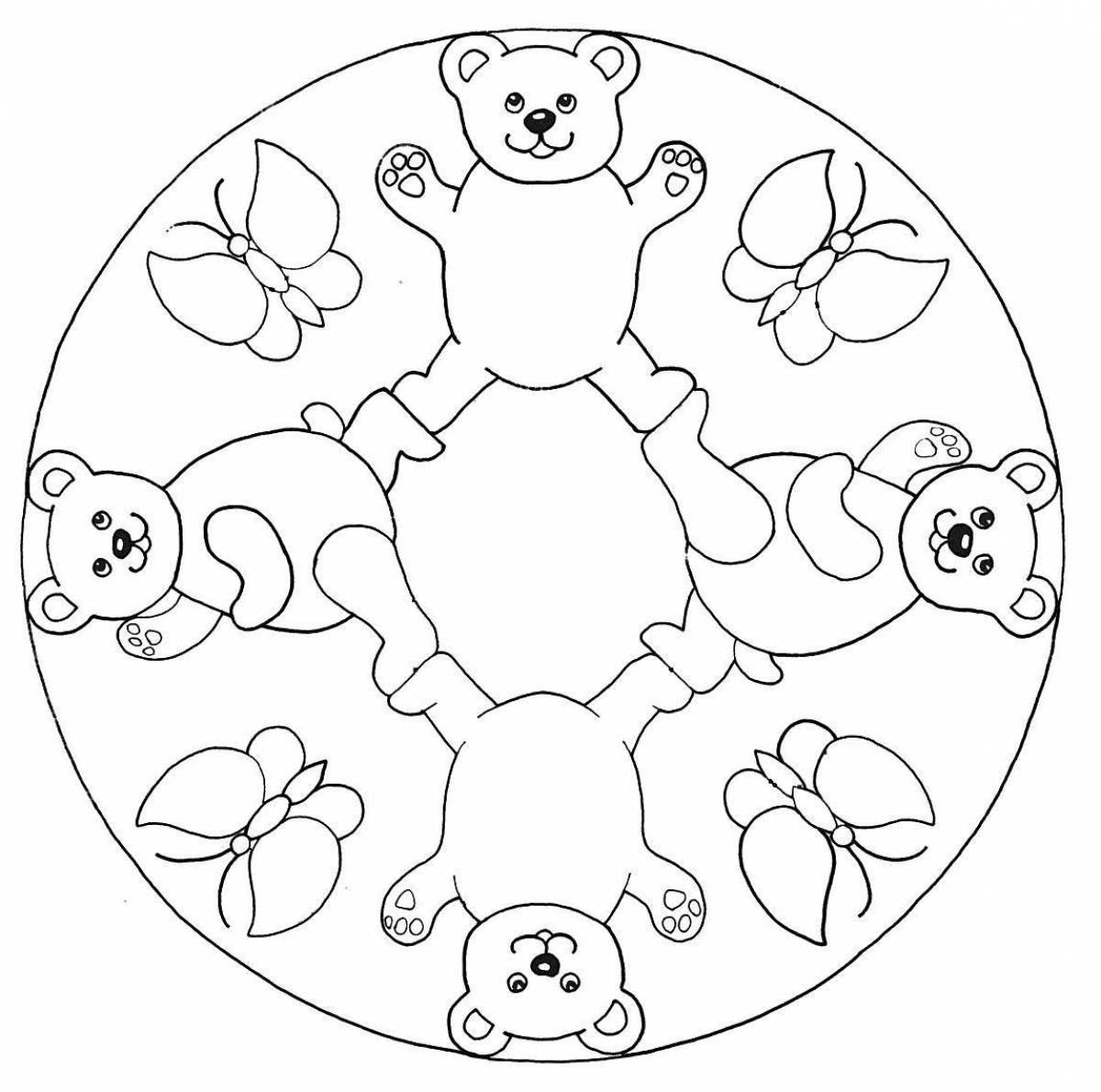 Color-frenzy coloring sheet for 3-4 year olds