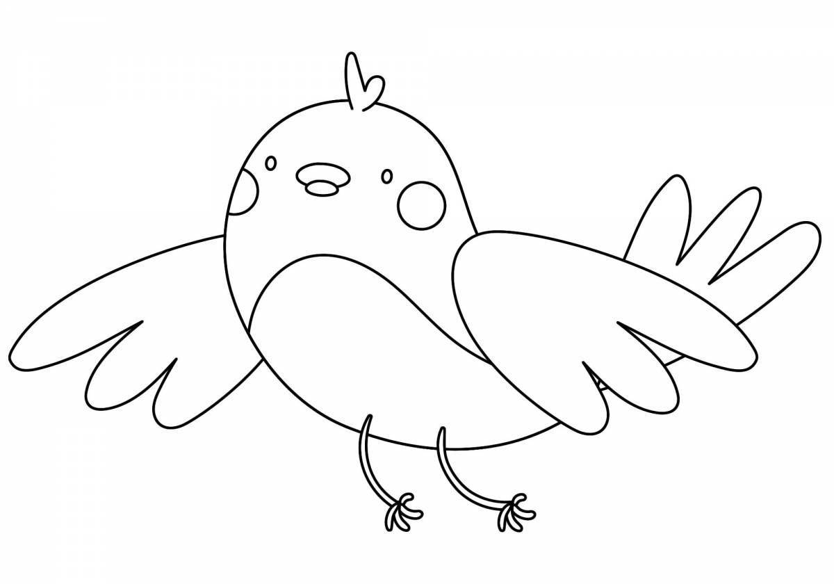 Adorable bird coloring pages for 2-3 year olds