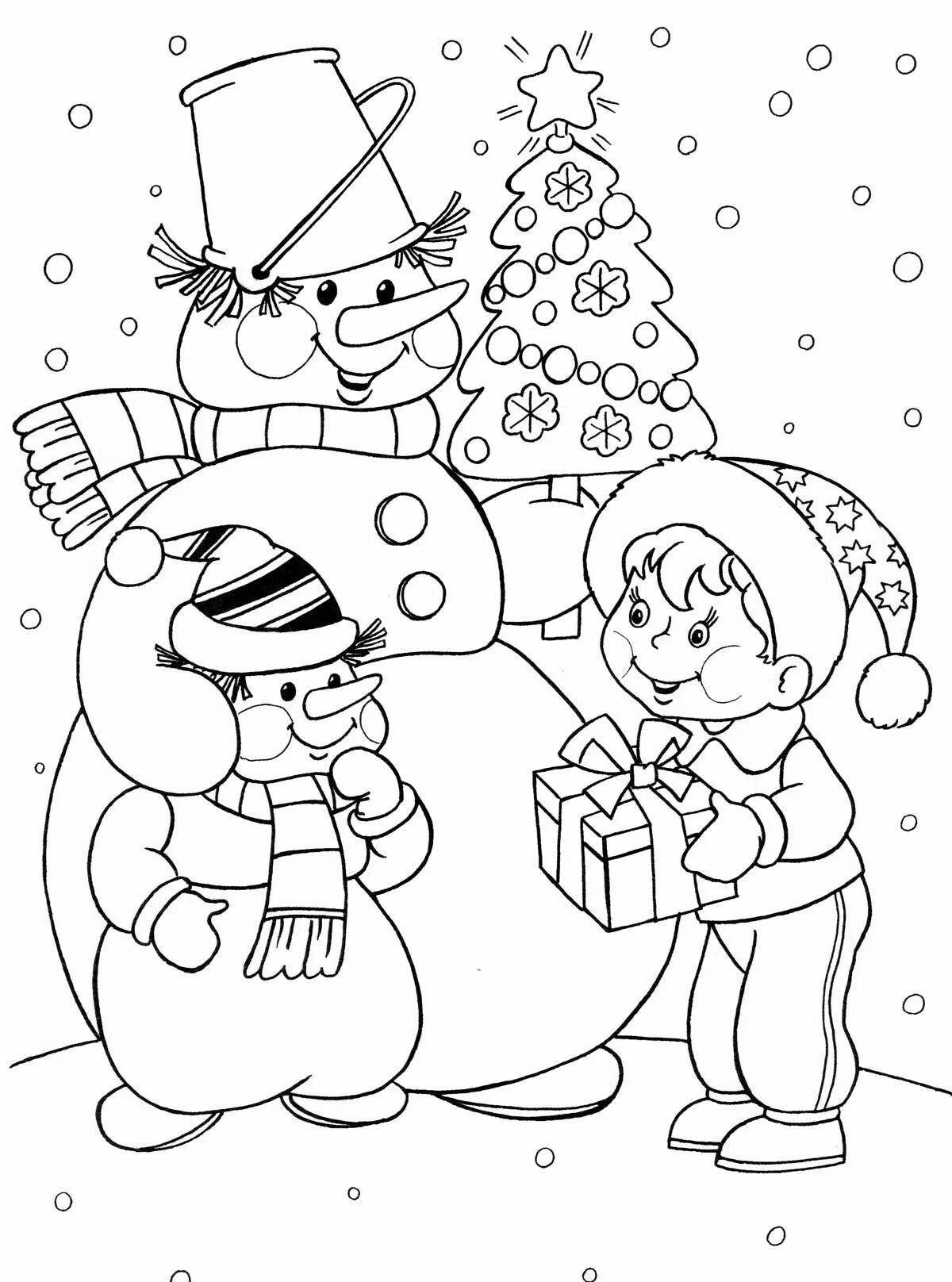 Merry Christmas coloring book for preschoolers