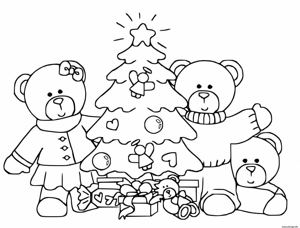 Glitter Christmas coloring book for kids