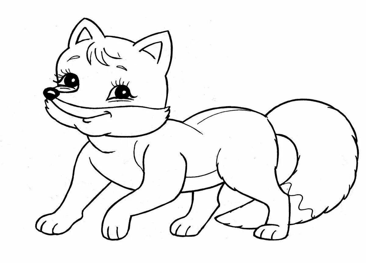 Fun coloring pages of wild animals for children 2-3 years old