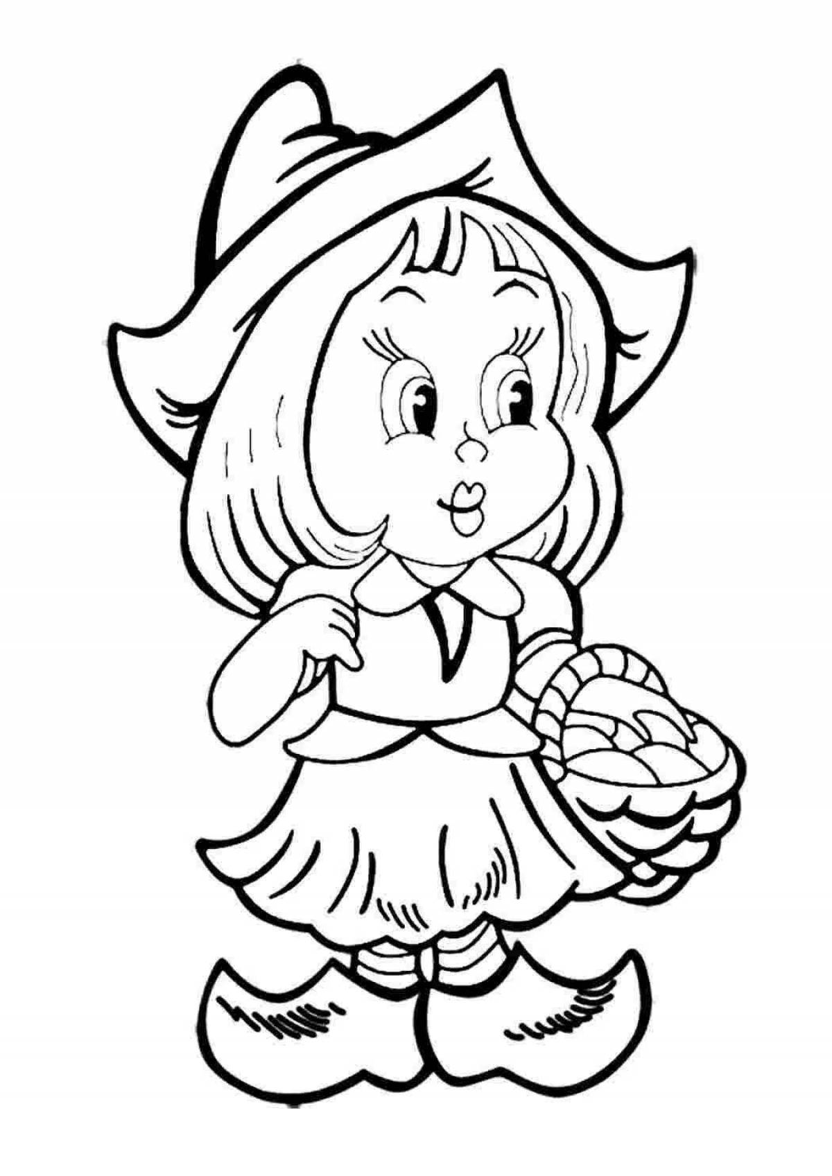 Playtime little red riding hood coloring