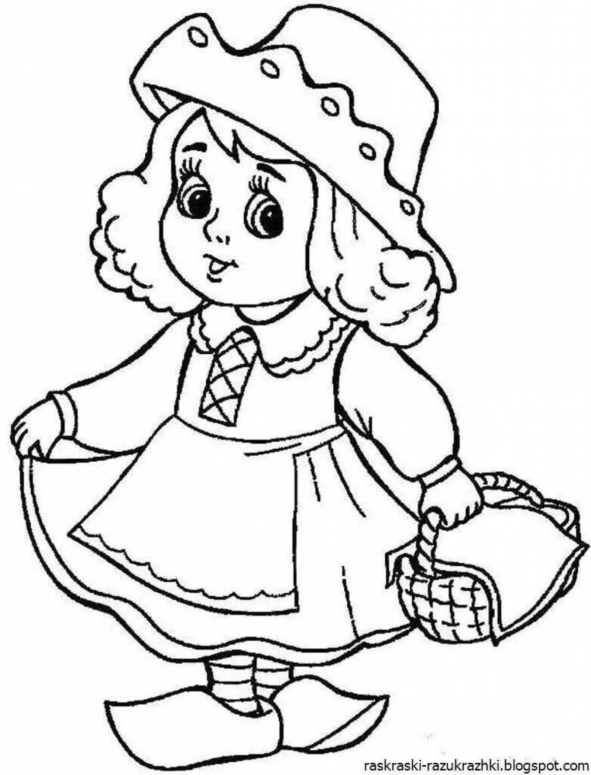 Blessed Little Red Riding Hood coloring page
