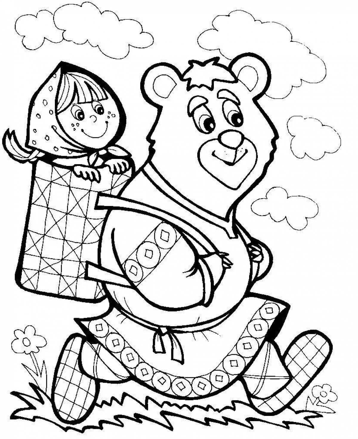 Playful coloring of fairy tale characters for children 6-7 years old