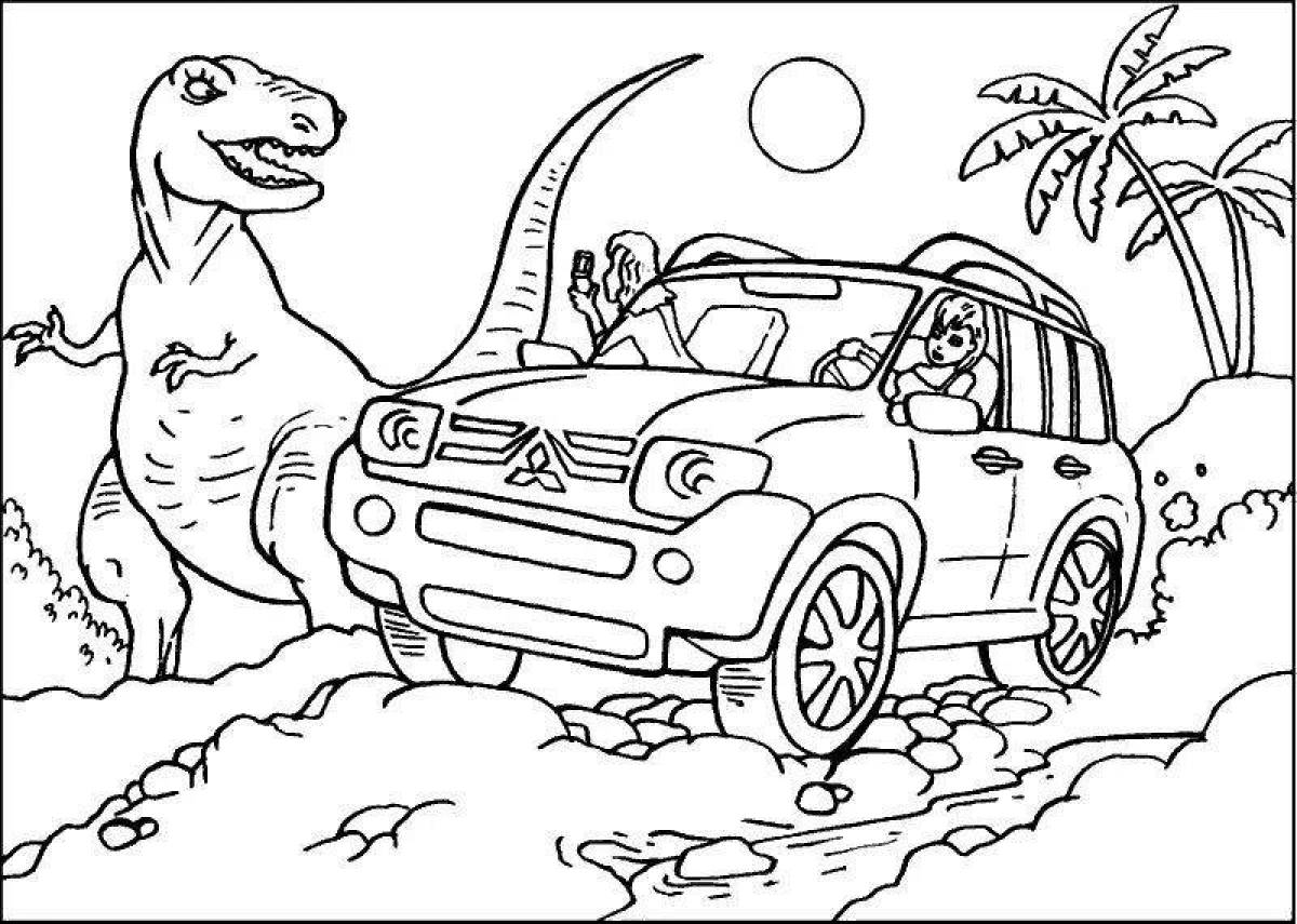 Dinosaur playful coloring book