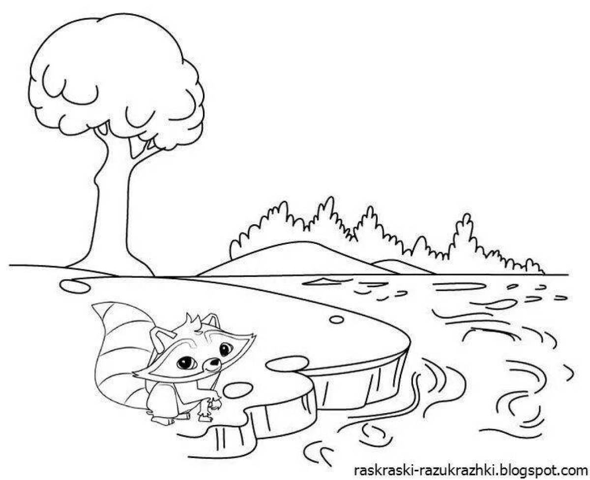 Shining river coloring book