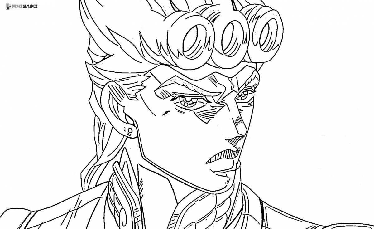 Colorful jojo coloring page