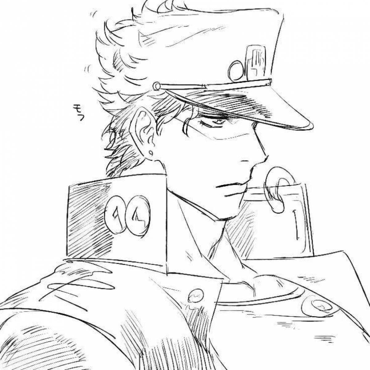 Jojo's glowing coloring page