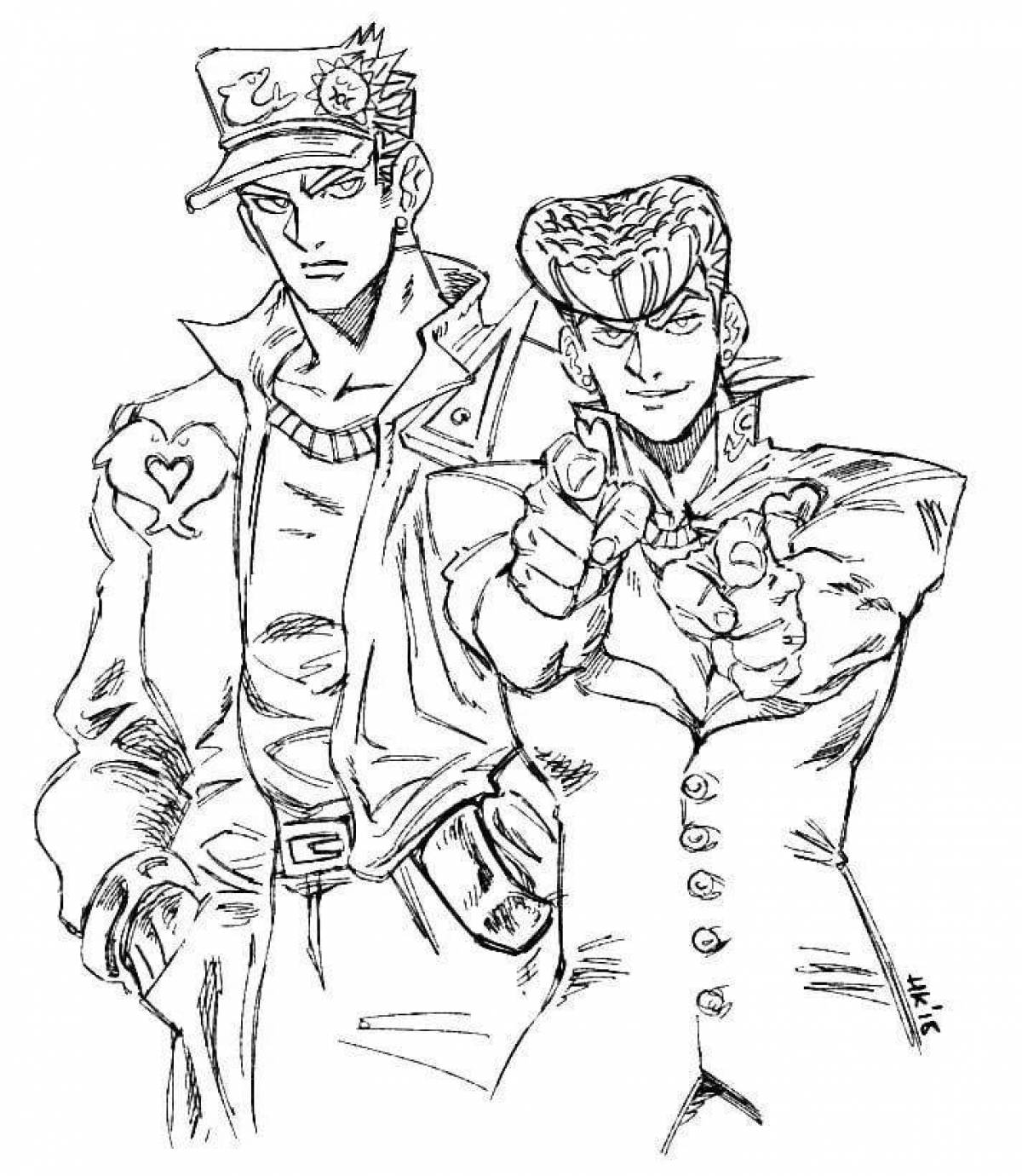 Jojo's amazing coloring page