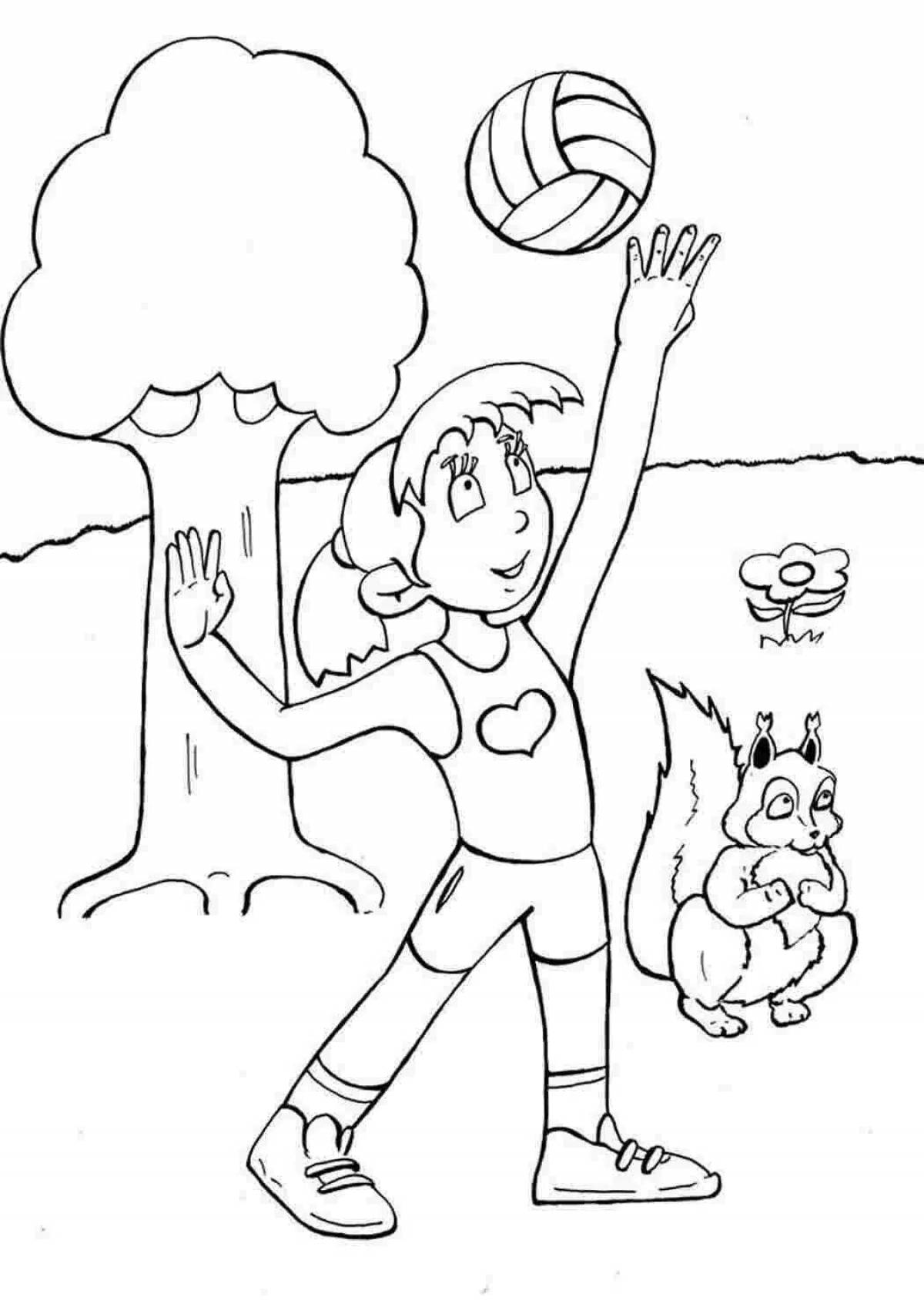 Entertaining coloring book health for children