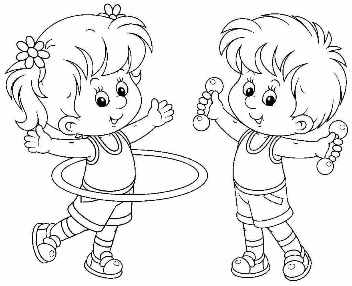 Creative health coloring pages for kids
