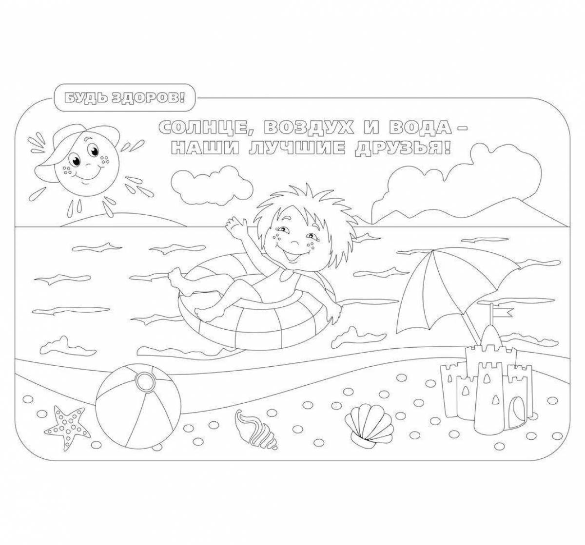 Educational health coloring book for kids