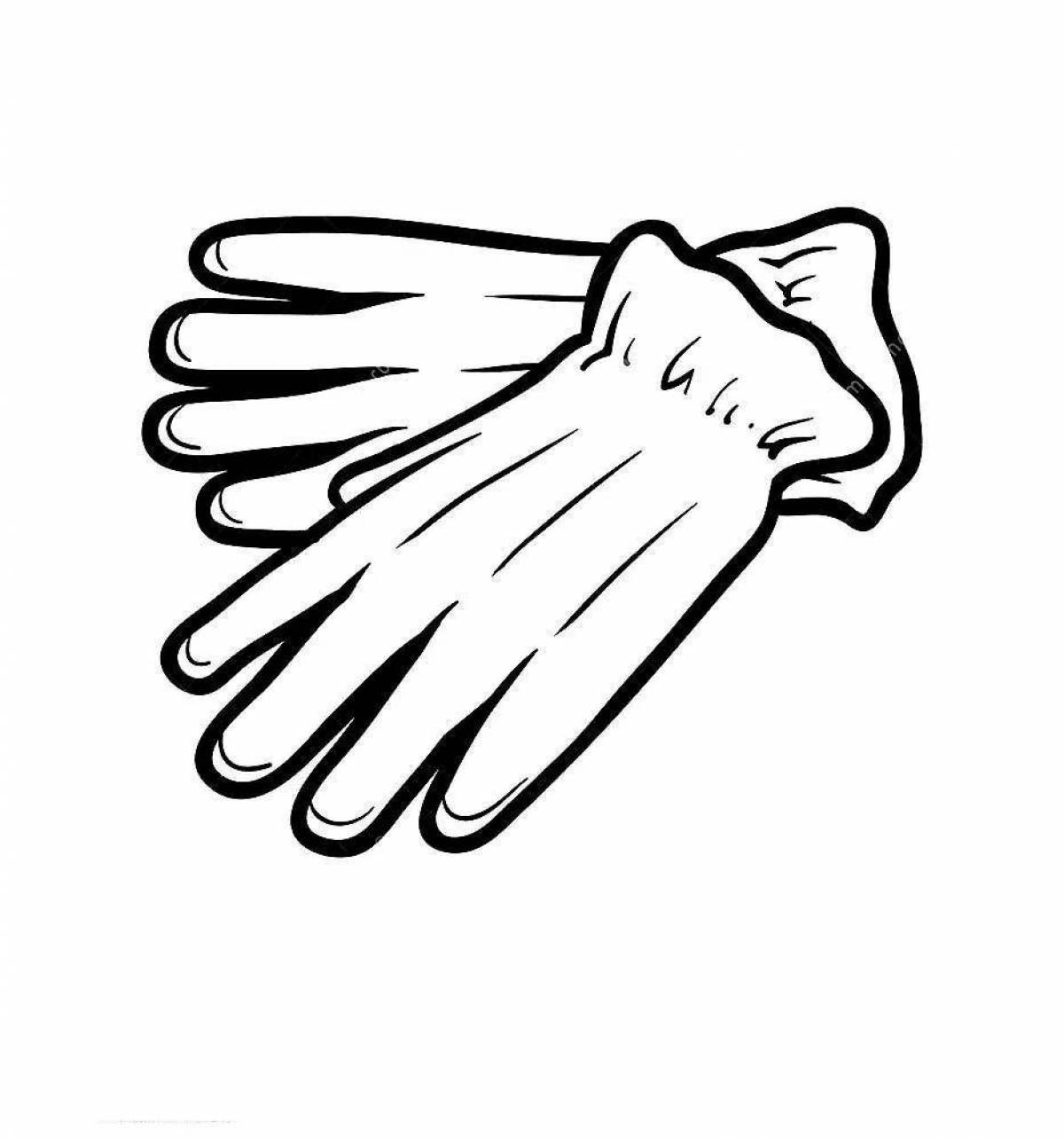 Photo Coloring gloves for preschoolers