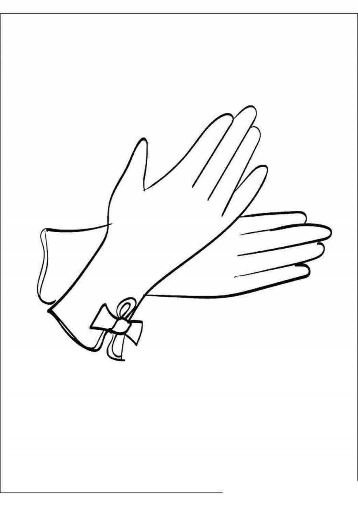 Junior magic gloves coloring page