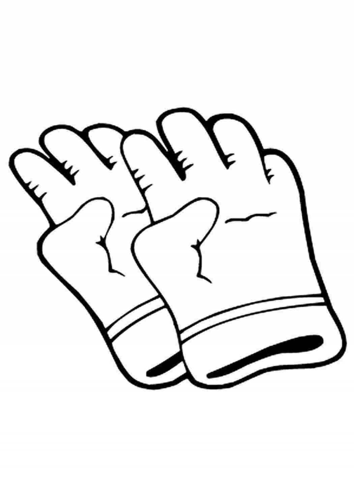 Сказочные перчатки раскраски для детей