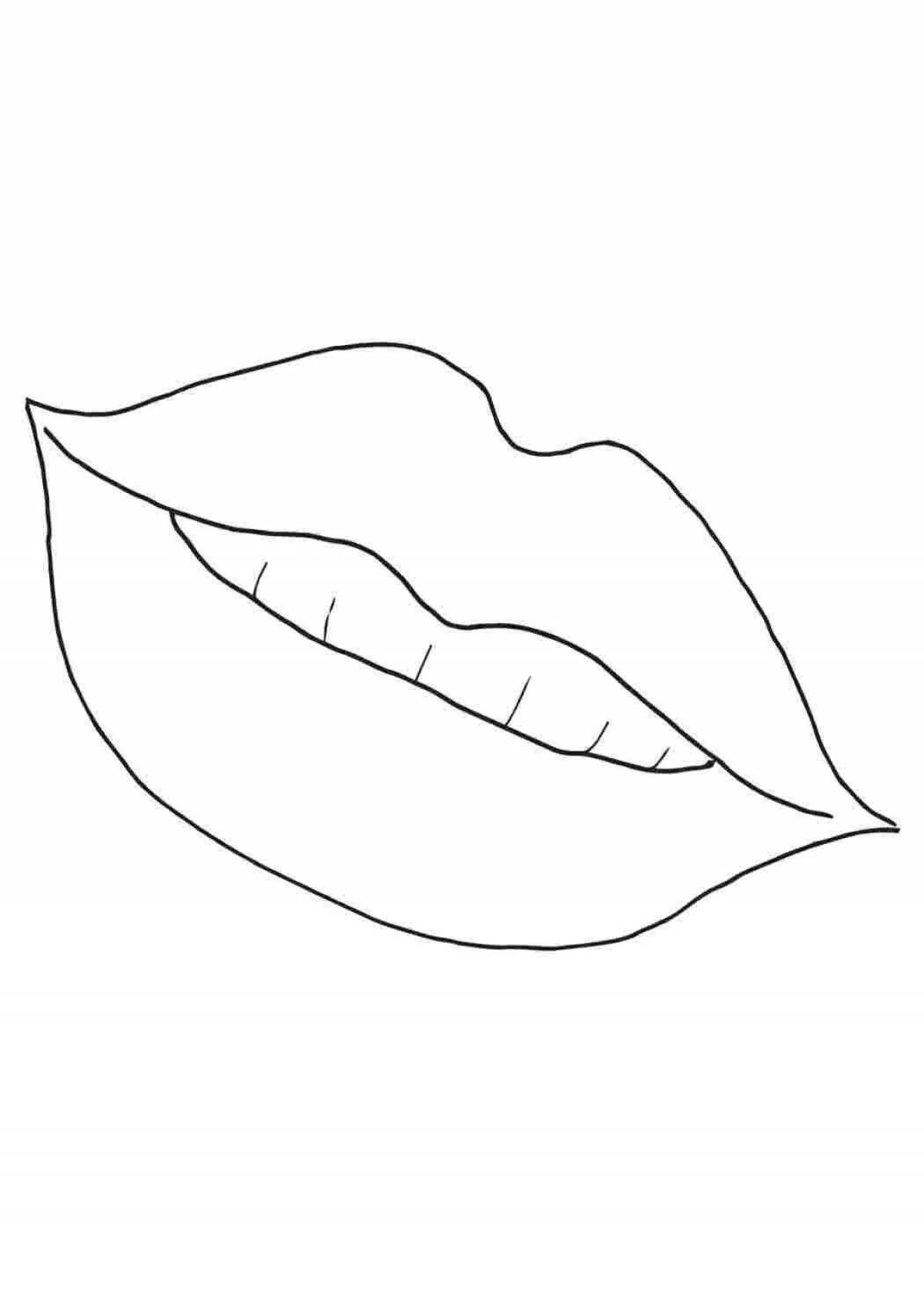 Fabulous lips coloring book for kids