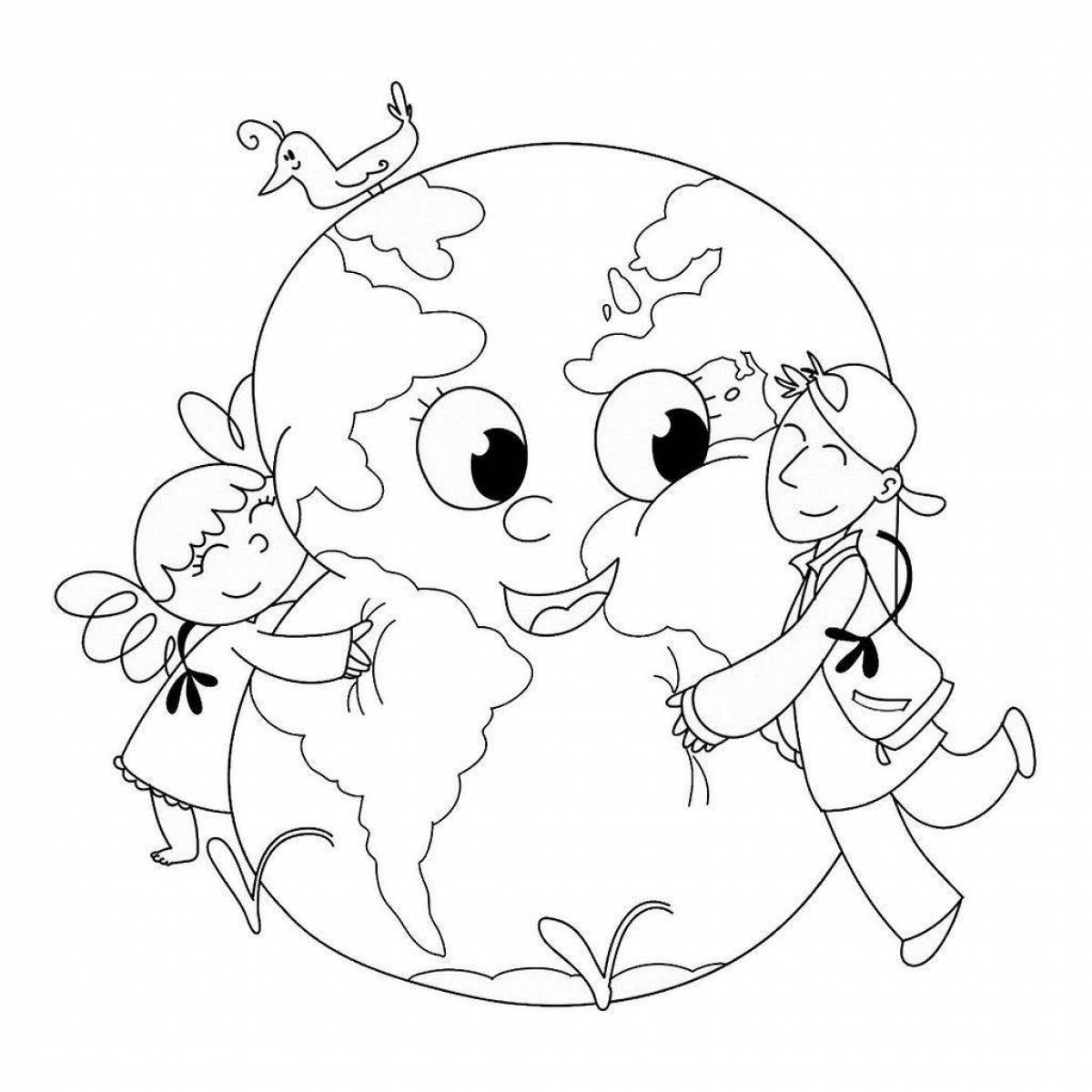 Playfilled coloring page land for kids