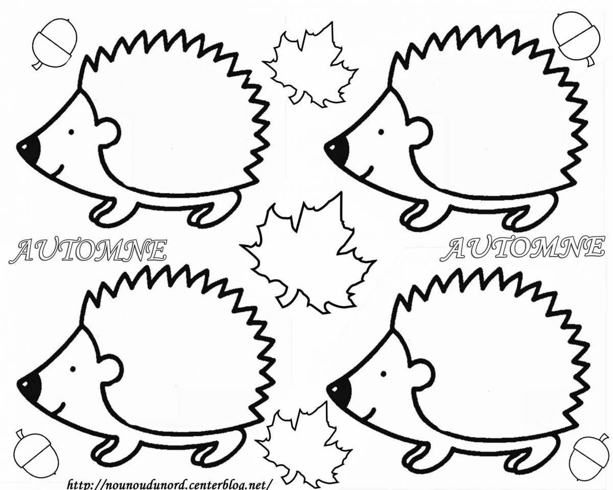 Bright coloring hedgehog for kids