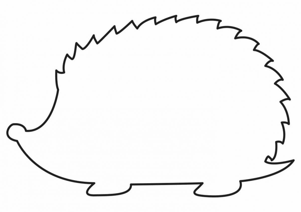 Fun coloring hedgehog for children's crafts