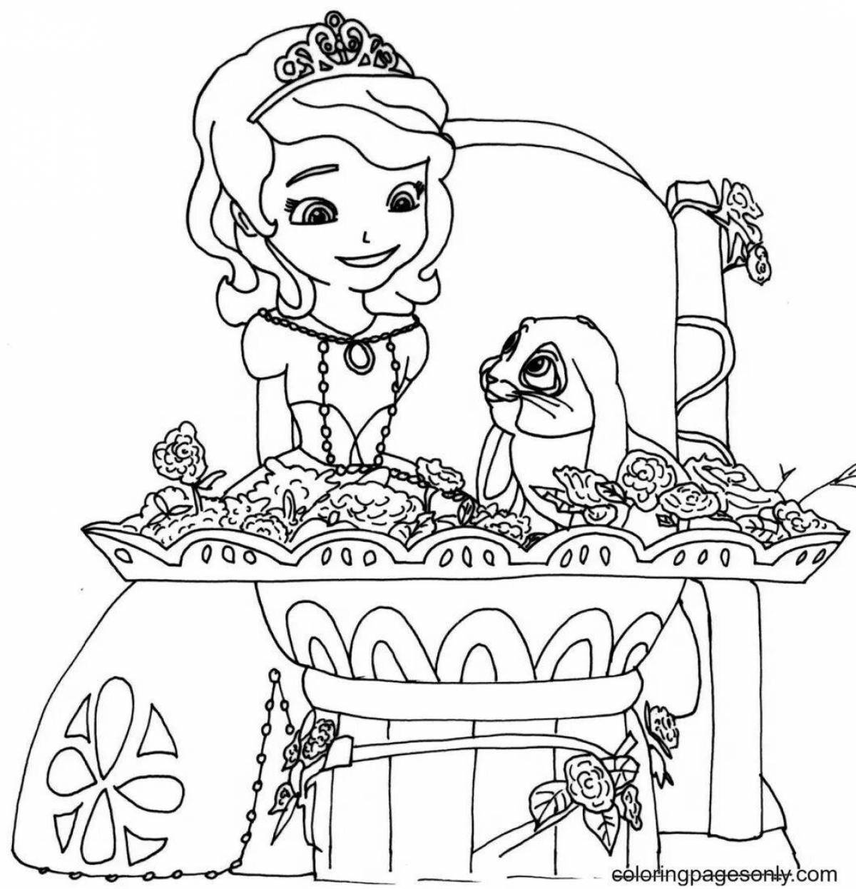 Dreamy princess sophia coloring book for kids