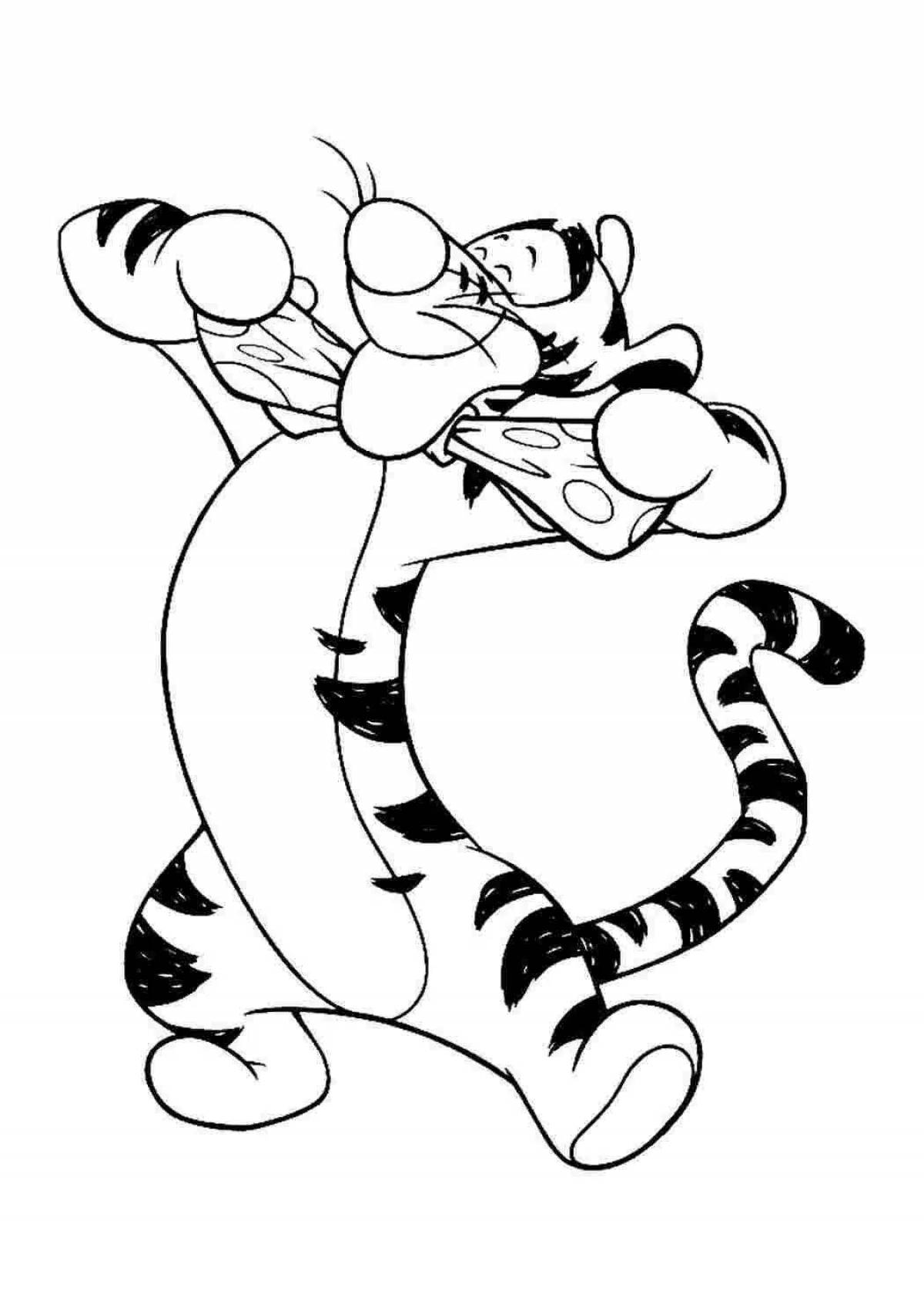 Royal tigress coloring page