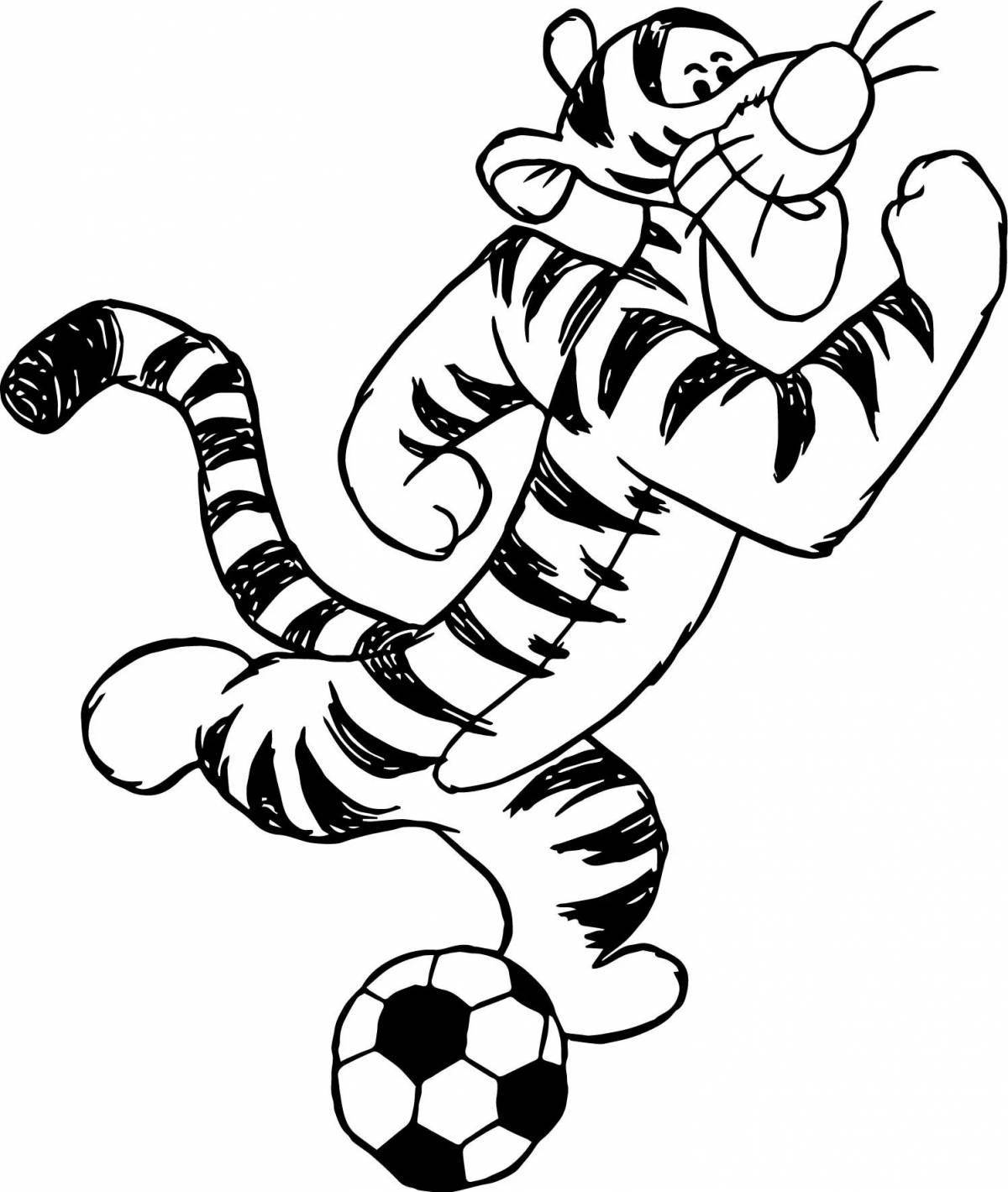 Раскраска сияющая тигрица