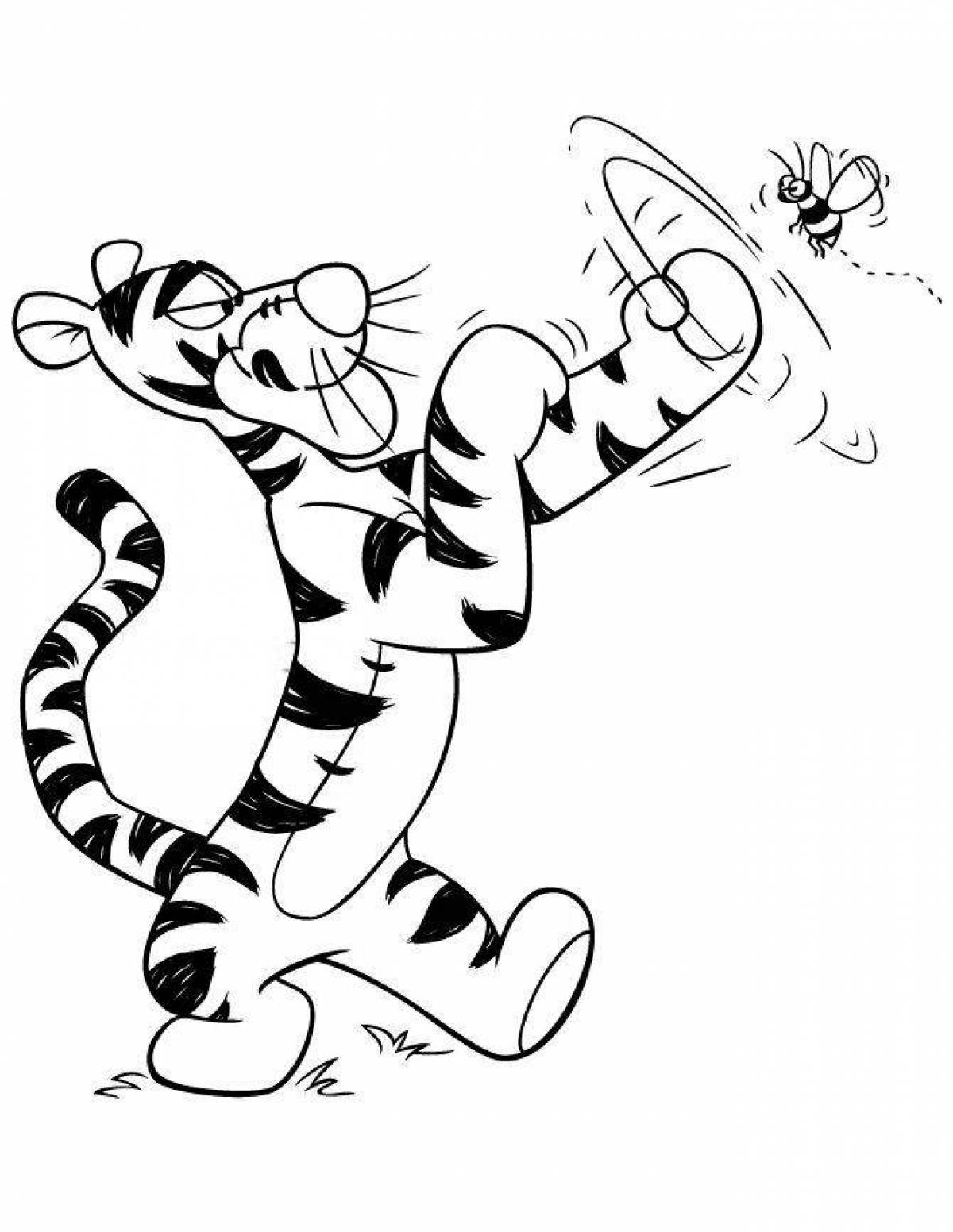 Charming tigress coloring page