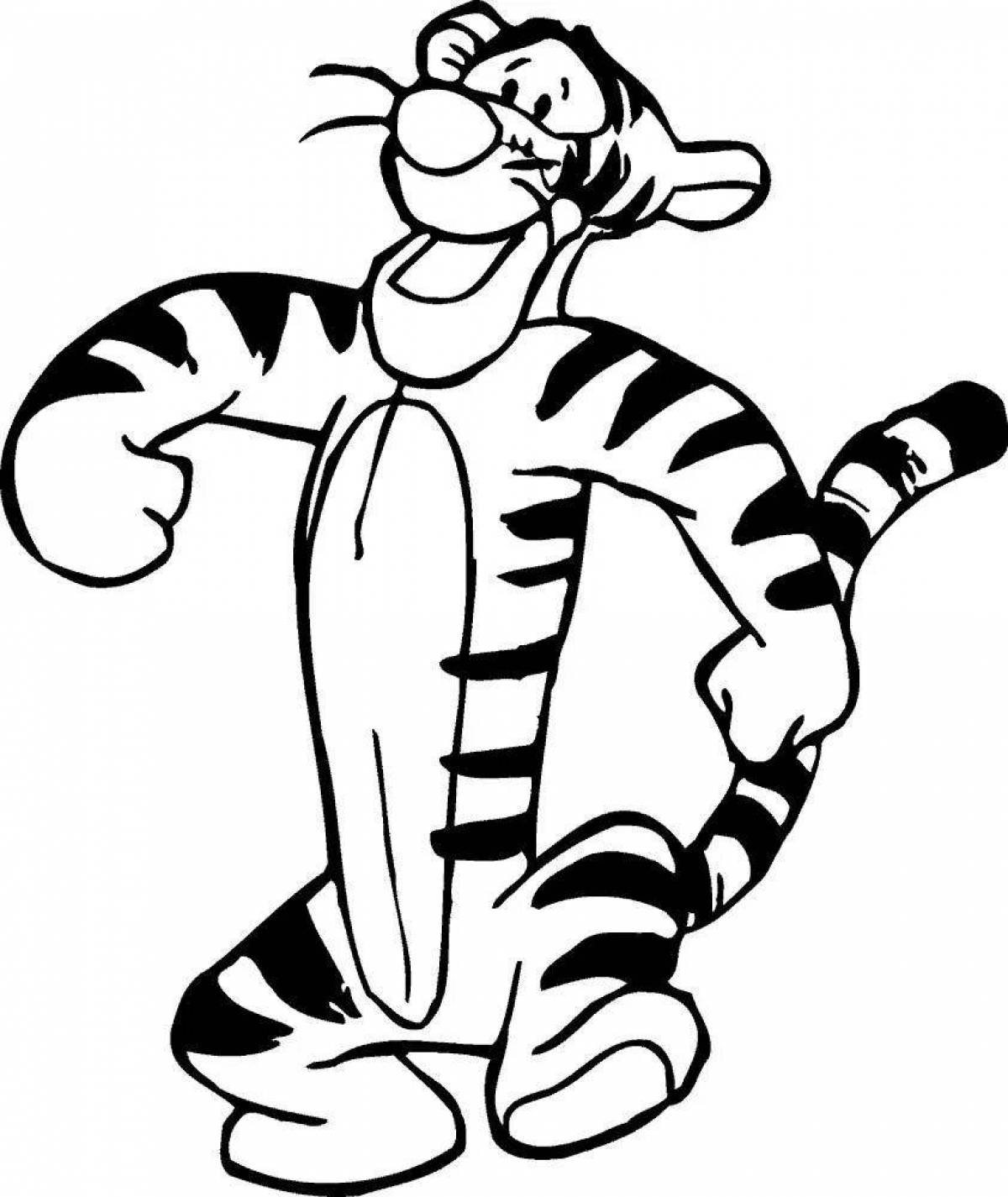 Coloring page gorgeous tigress