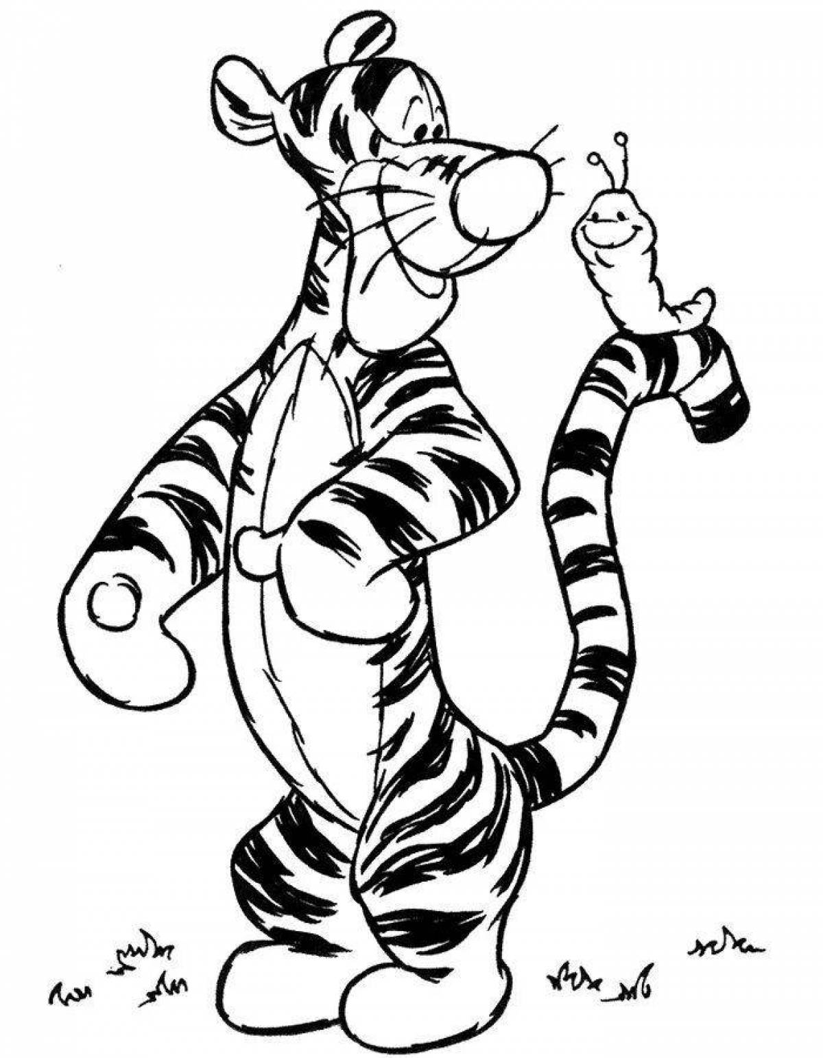 Glorious tiger coloring page