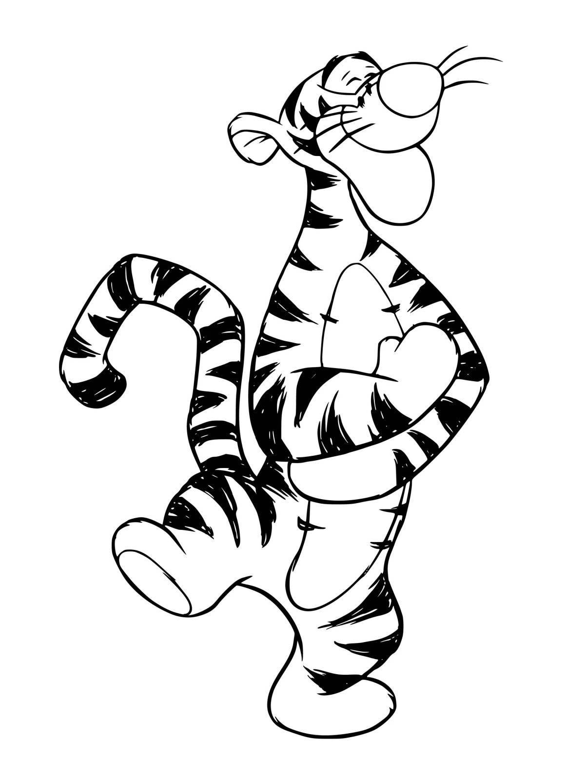 Причудливая тигрица раскраска