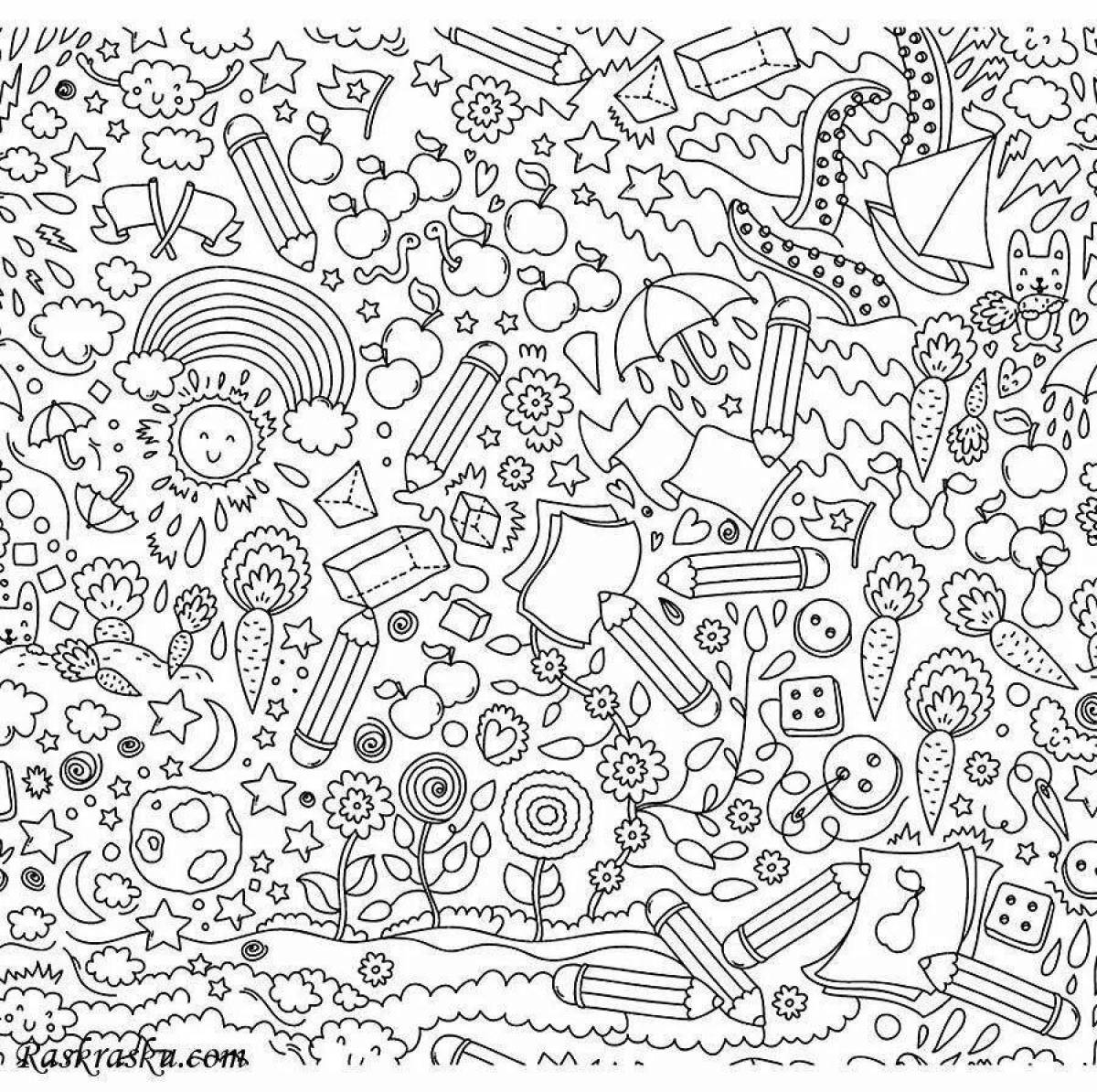 Glossy coloring page background