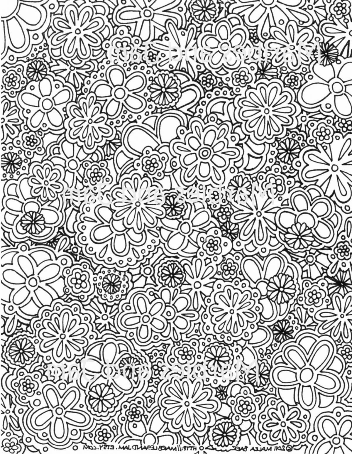 Hypnotic coloring page background