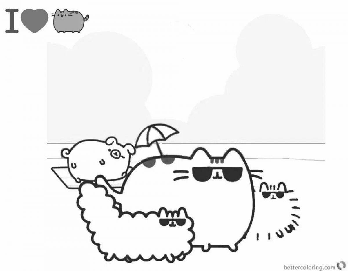 Colouring cute pusheen