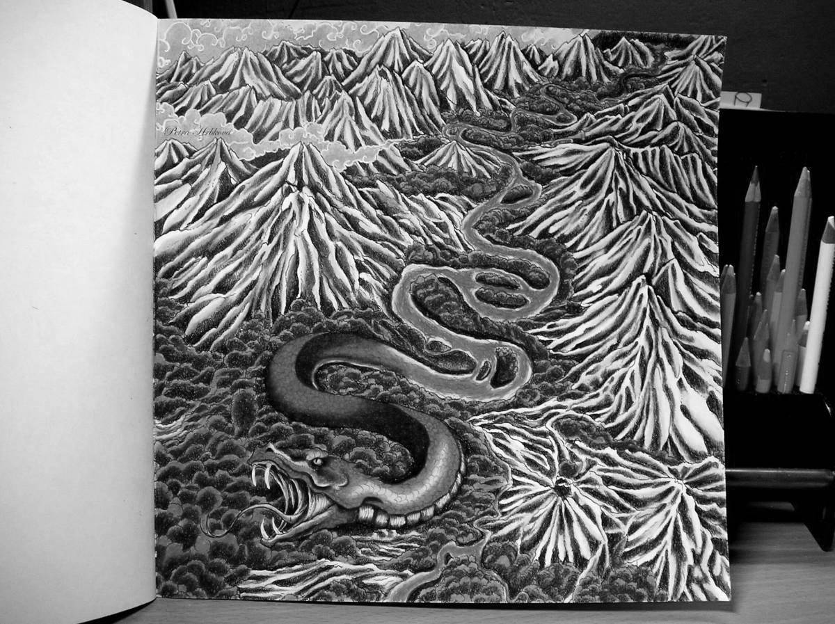 Fantastic coloring book extreme geomorphoses