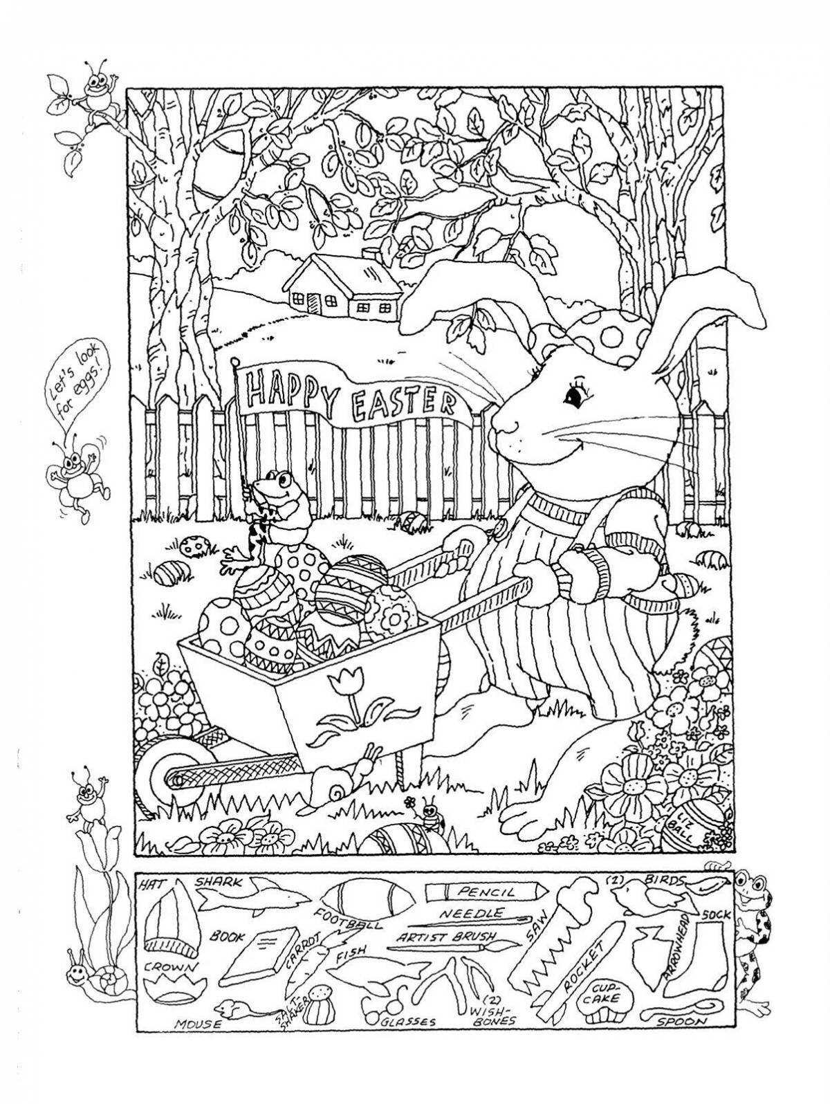 Hidden object coloring book