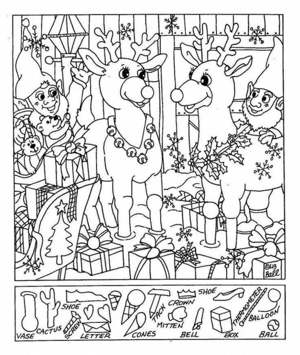 Fun object search on coloring page