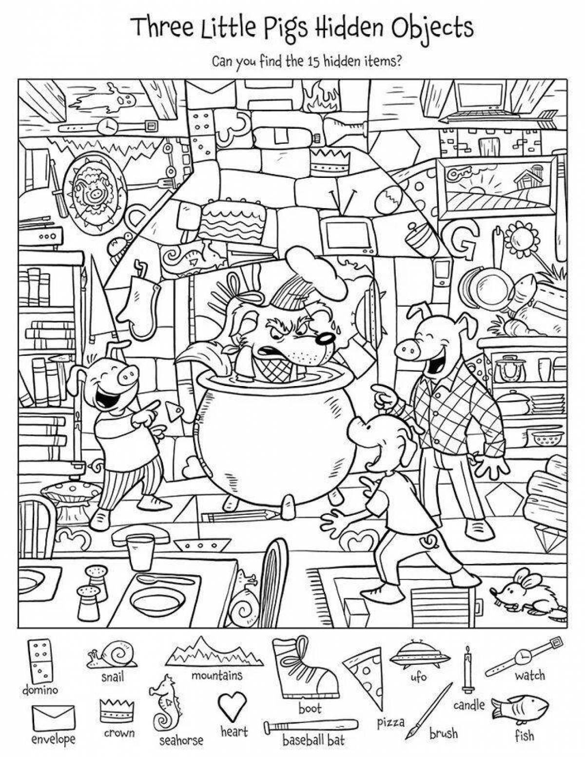 Color-dynamic coloring page search for items