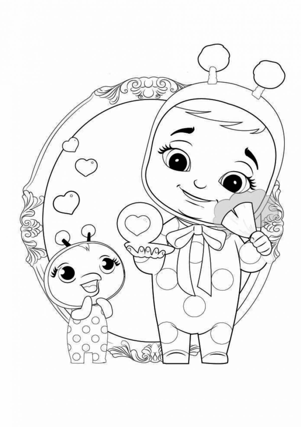 Cute edge baby coloring page