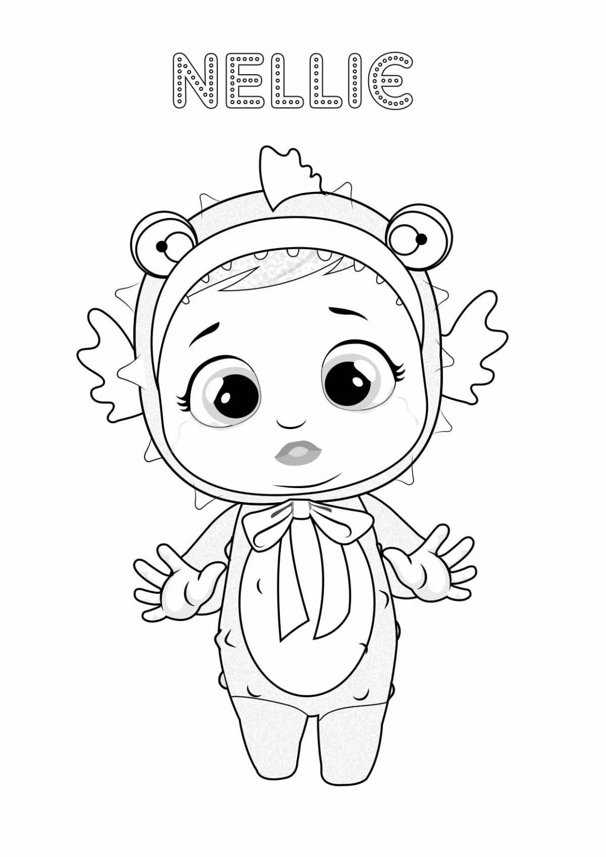 Color-explosion edge baby coloring page