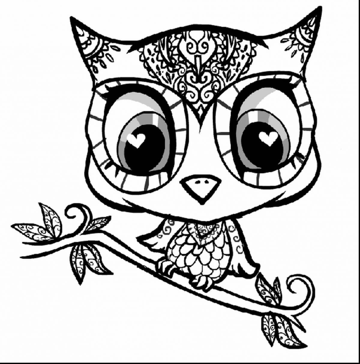 Cute animal coloring book for girls