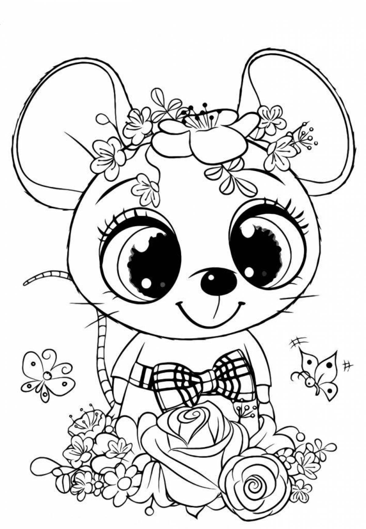 Exquisite animal coloring book for girls