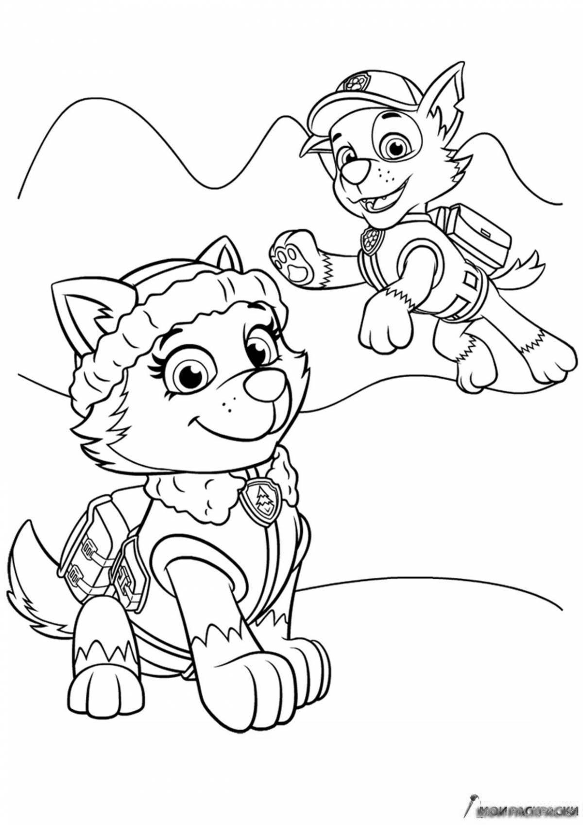 Coloring page magnificent everest and sky